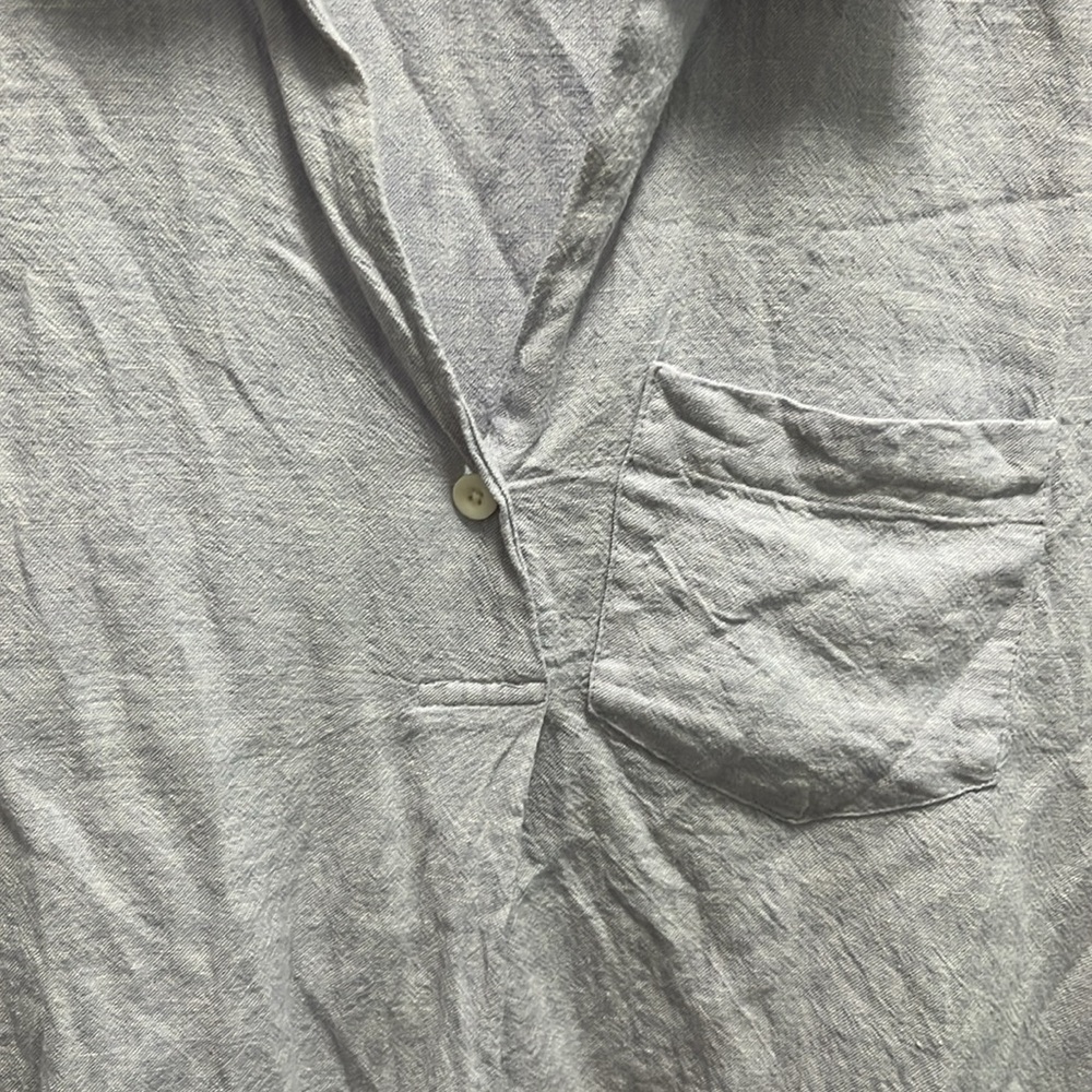 Madewell Linen-Blend Swenson Popover Shirt in Distant Lavender size XS - Picture 5 of 8